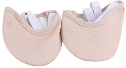Half Lengte Ritmische Gymnastiek Apparatuur Zachte Ademende Sokken Gebreide Zool Schoenen Art Gym Kind Volwassen Dancing Pads Inlegzolen Beige S