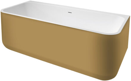 Half Vrijstaand Bad Xenz Guido 160x71x62 cm Solid Surface Goud