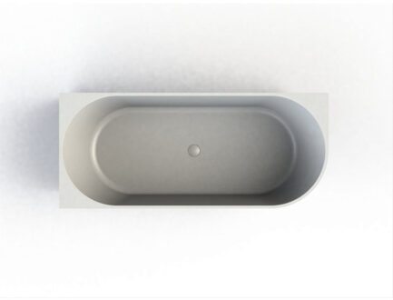 Half Vrijstaand Hoekbad Arcqua Pinto Back To Wall 170x73x57 cm Mat Wit Links