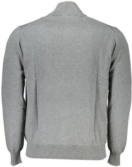 Half Zip Gebreide Sweater Grijs - maat L