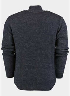 Half zip met ingebreide structuur 1164/41020 navy Blauw - XXL