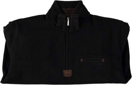 Half Zip Pullover Heavy Gauge Sweater Knit Antra  L Grijs