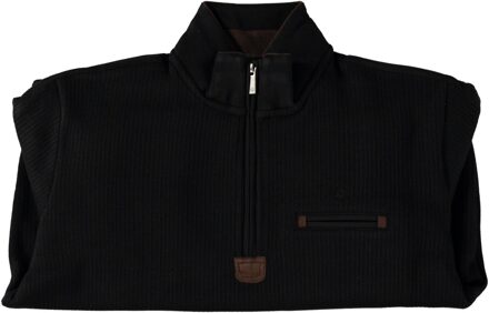 Half Zip Pullover Heavy Gauge Sweater Knit Antra  XXL Grijs