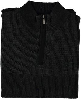 Half Zip Pullover Plated Tuck Knit Antra  2XL Grijs