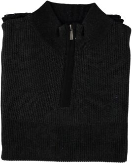 Half Zip Pullover Plated Tuck Knit Antra  M Grijs