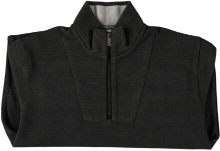 Half Zip Pullover Two Tone Waffle Dark Green  M Groen