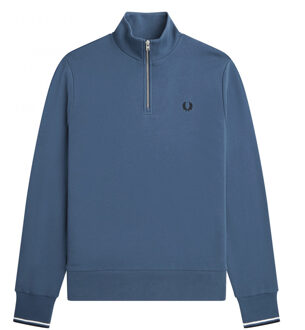 Half Zip Sweatshirt - Blauwe Sweater - L