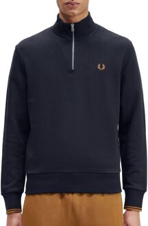 Half Zip Sweatshirt Heren navy - bruin - XL
