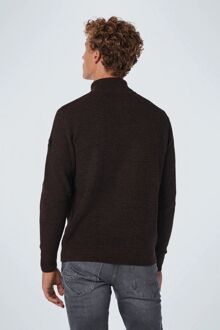 Half Zip Trui Coffee Bruin - XXL