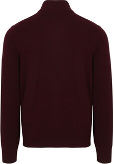 Half Zip Trui Merinowol Bordeaux - 3XL,L,M,S,XXL