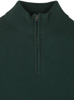 Half Zip Trui Merinowol Caccia Groen Donkergroen - 3XL,L,M,S,XL,XXL