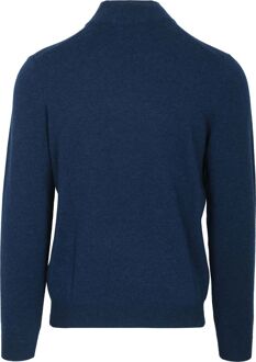 Half Zip Trui Merinowol Marine Blauw Donkerblauw - 3XL,S