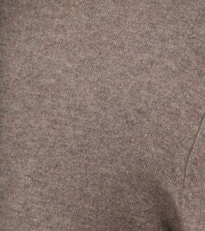 Half Zip Trui Merinowol Taupe - 3XL,XXL