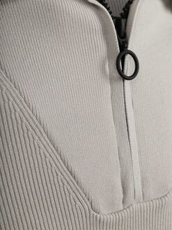 Half Zip Trui Tias Cooldry Knit Greige Beige - L,XL,XXL