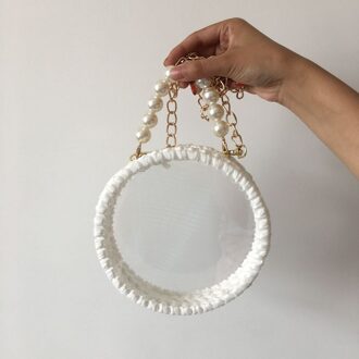 Halffabrikaten geweven zak doek lijn acryl tas, hand geweven DIY gehaakte materiaal pack 1