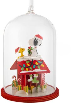 Hallmark Mixed Figural Signature Snoopy in Glass Cloche Tree Ornament