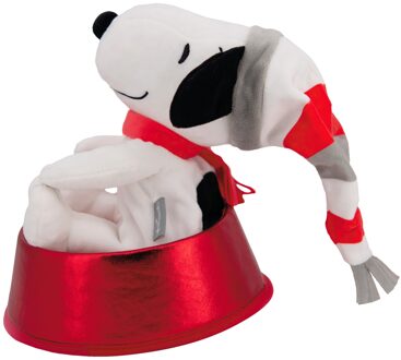 Hallmark PEANUTSTM Plush Christmas Tree Topper - SNOOPY & Dog Bowl