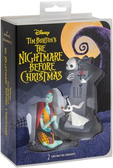 Hallmark Storied Moments Disney The Nightmare Before Christmas Ornaments - Set of 2 - Jack & Sally