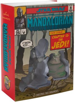 Hallmark Storied Moments Star Wars Ornaments - Set of 2 - The Mandalorian & Grogu