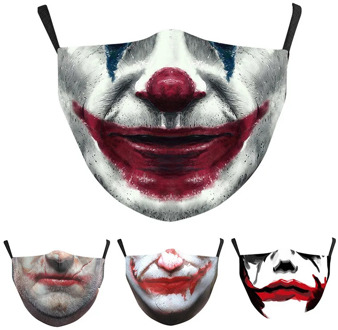 Halloween 3D Face MASK Reusable Hygiene Mouth Masks With 5 Ply Filter Anti Dust PM 2.5 Face Masks
