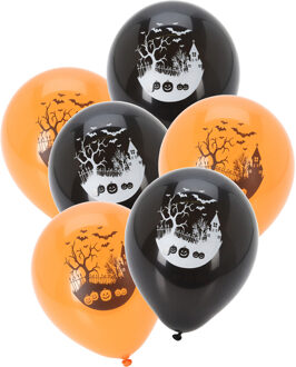 Halloween ballonnen versiering - Haunted House - 20x stuks - Feestartikelen Horror