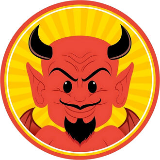 Halloween bierviltjes - 10x stuks - duivel - karton - dubbelzijdig