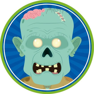 Halloween bierviltjes - 10x stuks - zombie - karton - dubbelzijdig