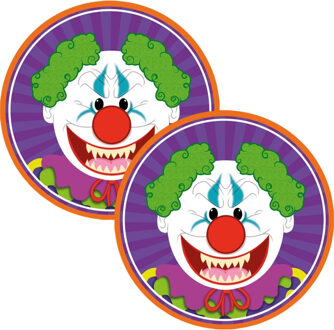 Halloween bierviltjes - 30x stuks - clown - karton - dubbelzijdig