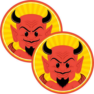Halloween bierviltjes - 30x stuks - duivel - karton - dubbelzijdig