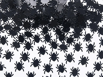 Halloween Confetti Spinnen 1,2cm (15gr) Zwart