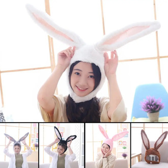 Halloween Cute Girls Plush Rabbit Bunny Ears Hat Earflap Cap Head Warmer Photo Supplies Bunny Ears Hat Rabbit Headgear Hats