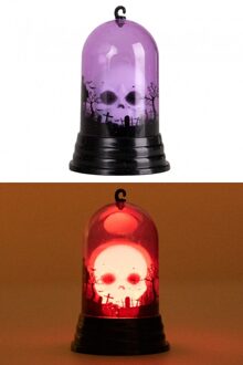 Halloween Deco Doodshoofd in Kandelaar + licht Multikleur - Print