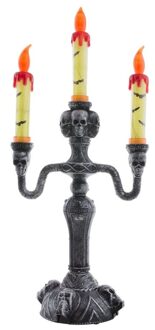 Halloween decoratie kandelaar met licht - 40 cm - Horror thema