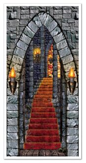 Halloween deurposter kasteeltrap Multi