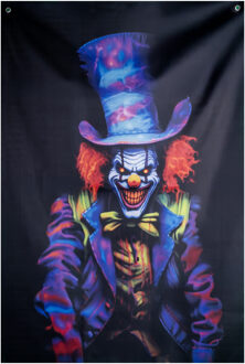 Halloween Doek Raamdecoratie Clown Multikleur - Print
