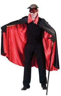 Halloween Duivel/vampier verkleed set - cape en masker - voor volwassenen - demon - One size