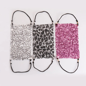 Halloween fashion shining crystal mask decoration facial accessories cover jewelry women's banquet nightclub decoration