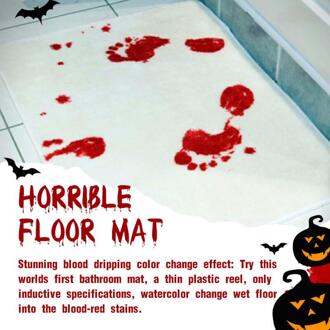 Halloween Flash Verkoop-Bloody Badmat Bloody Badmat Badmat Schrikken Uw Vrienden Bloody Footprint Bad Badkamer Mat Non-Slip Tapijt