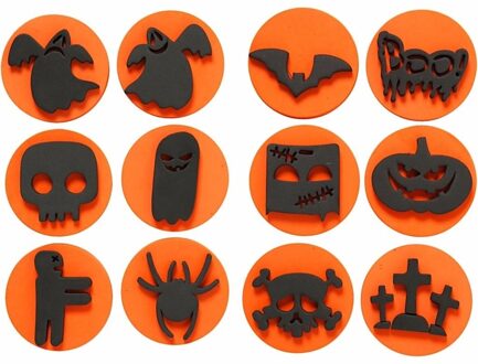 Halloween foam stempels 12 stuks