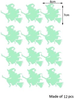 Halloween Glow Stickers Pompoen Vleermuis Heks Ghost PVC Waterdichte Verlichte Sticker Muur Raam Deur Plafond Sticker Decor