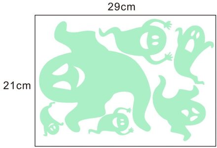 Halloween Glow Stickers Pompoen Vleermuis Heks Ghost PVC Waterdichte Verlichte Sticker Muur Raam Deur Plafond Sticker Decor