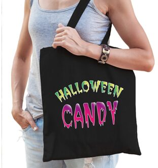 Halloween -  Halloween candy snoeptas zwart voor dames - horror snoepzak/candyzak