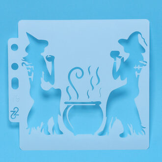 Halloween Heks Diner Gelaagdheid Stencils Sticker Schilderij Scrapbooking/Diy Card Making/Naaien Stof/Kerst Taart Decoratie