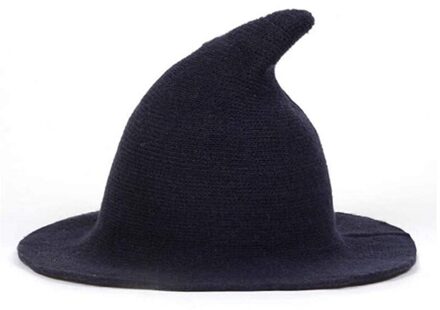 Halloween Heks Hoed, Taffeta Heks Hoed, Heks Ic, Heksenhoed blauw