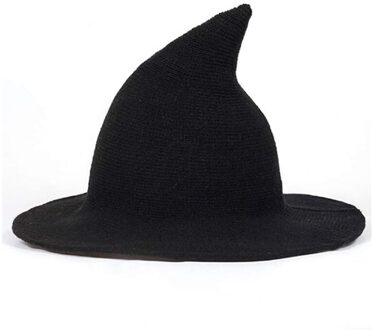 Halloween Heks Hoed, Taffeta Heks Hoed, Heks Ic, Heksenhoed zwart
