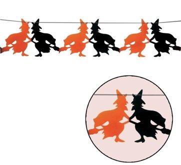 Halloween heks slinger - 300 cm - Halloween/horror decoratie/versiering - Heksen slingers