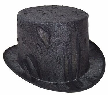 Halloween Hoed - hoge hoed - horror thema - volwassenen Zwart