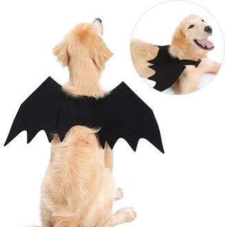 Halloween Hond Kat Vleermuis Vleugels Kleine Grote Pet Bat Kostuum Kleding # Cw