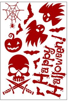 Halloween Horror Decoratie Muurstickers Blooding Handafdruk Voet Bloody Vingerafdruk Wallsticker Waterdichte Vloer Slaapkamer Decor A4