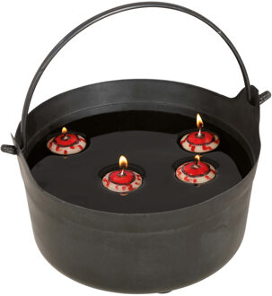 Halloween/horror drijfkaarsen - 4x - oogbol/oogbal kaarsjes - 5 x 5 cm Multi